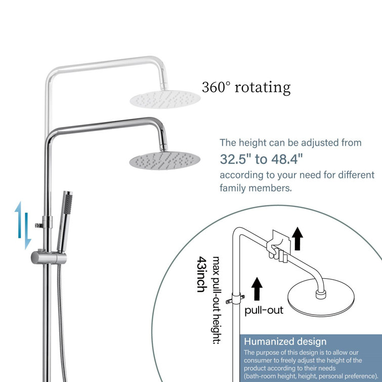 LUXESIT Outdoor Shower Kit with Double Handles & Reviews Wayfair Canada